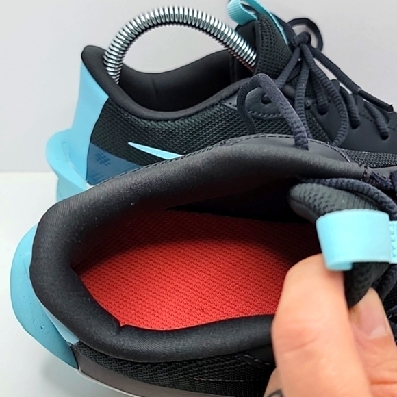 Nike | Team Hustle Quick 'Smoke Grey Magic Ember' sporty sneakers | WMS 7.5 - Picture 7 of 12